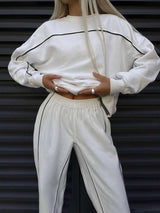 Casual Streetwear Tracksuit with Crop Top image 1