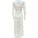 Elegant White Floral Maxi Dress image 4