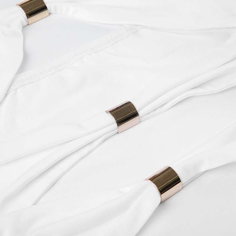 Glamourous White Cutout Mini Dress image 5