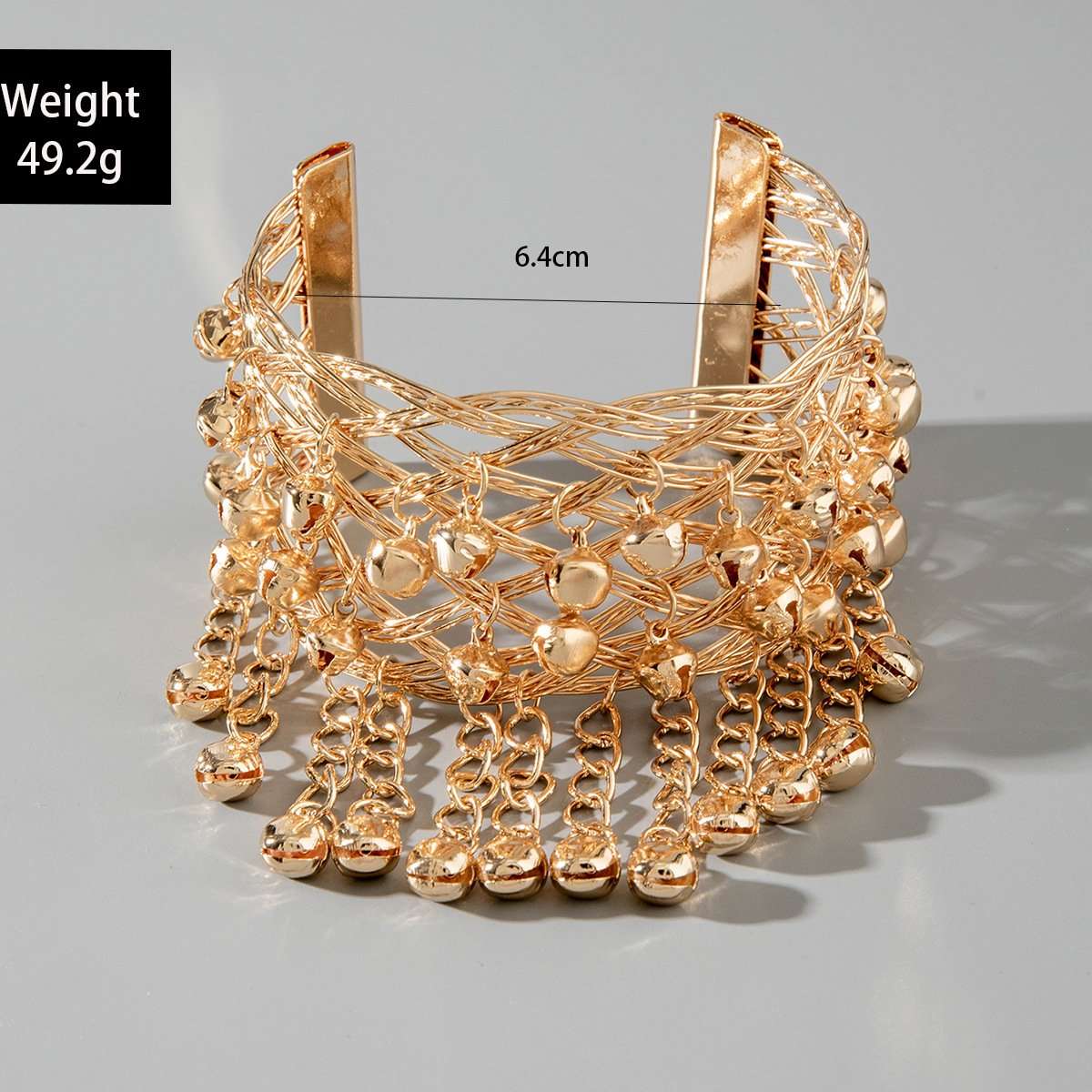 Beaded Cuff Bracelet with Dangling Charms image 3