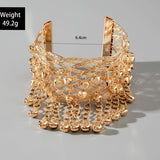 Beaded Cuff Bracelet with Dangling Charms image 3