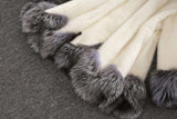 Patchwork Cardigan Furry Hooded Coats image 5