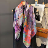 Retro scarf double-sided print scarf image 6