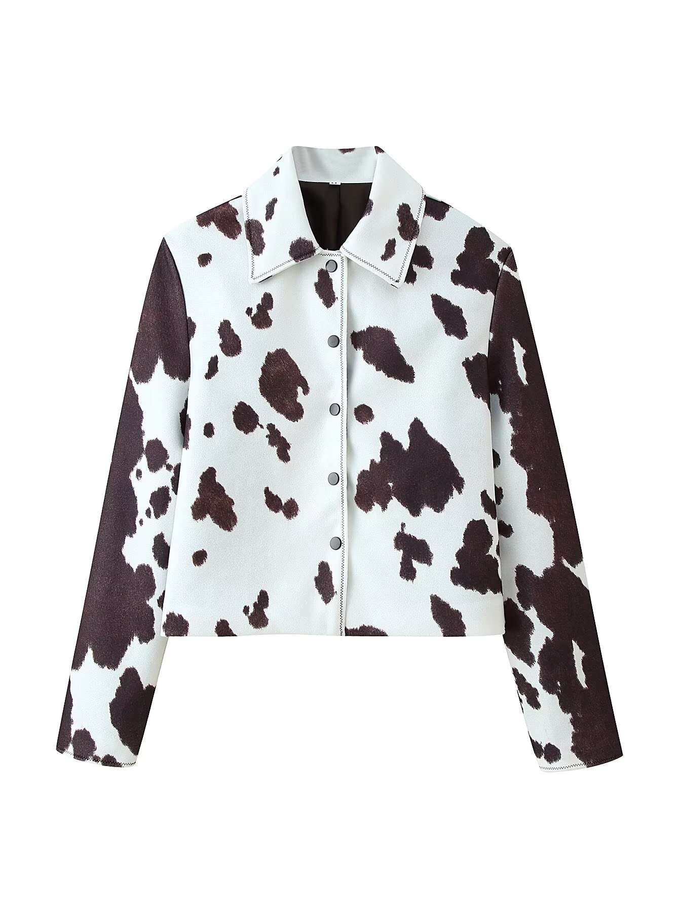 Cow Print Faux Shearling Jacket image 4