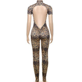 Printed Backless Bodycon Jumpsuit image 5