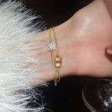 Double Chain Star & Crystal Charm Bracelet image 3
